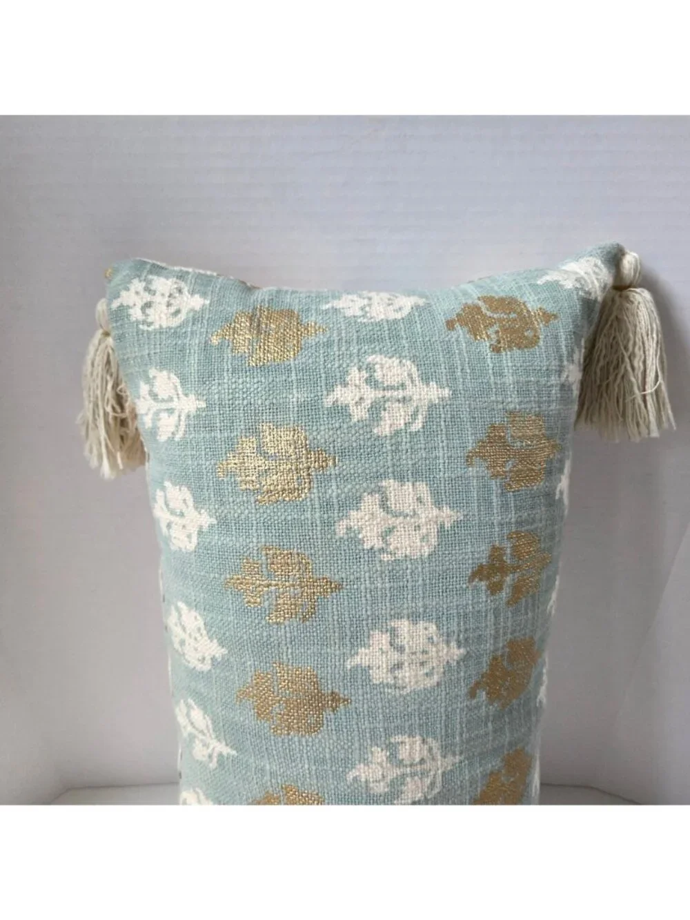Anthropologie Pillow Blue Metallic 12